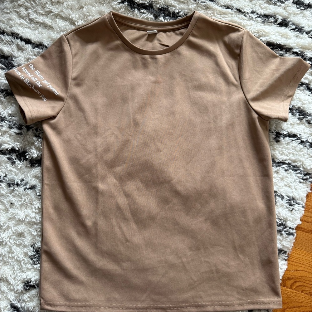 SHEIN Brown Short Sleeve Tee
